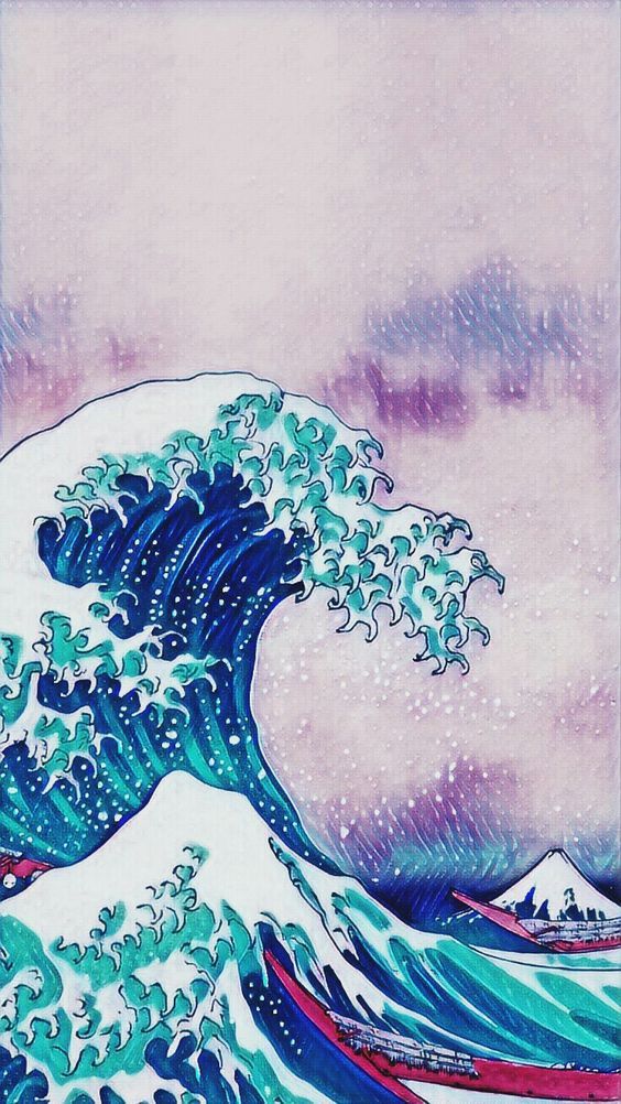 海浪绘画