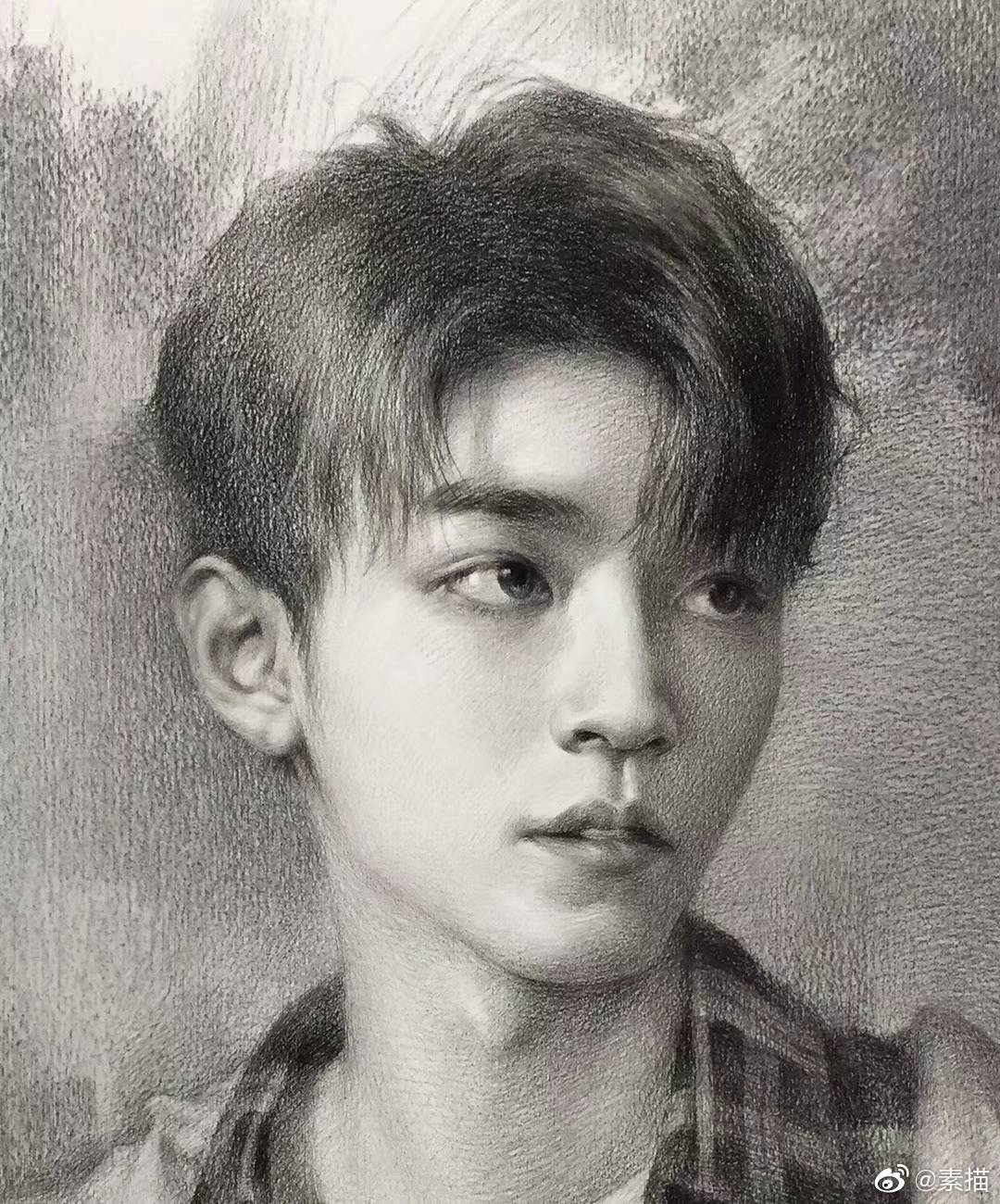 tfboys素描头像鉴赏. 陈赞杰