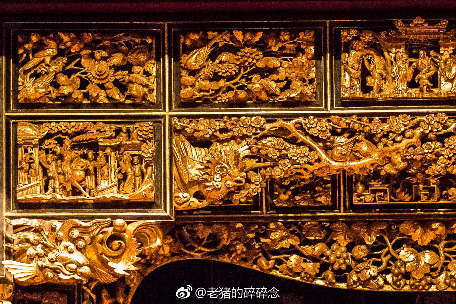 实拍清代金漆木雕大神龛|广东省博物馆|神龛|木雕_新浪新闻