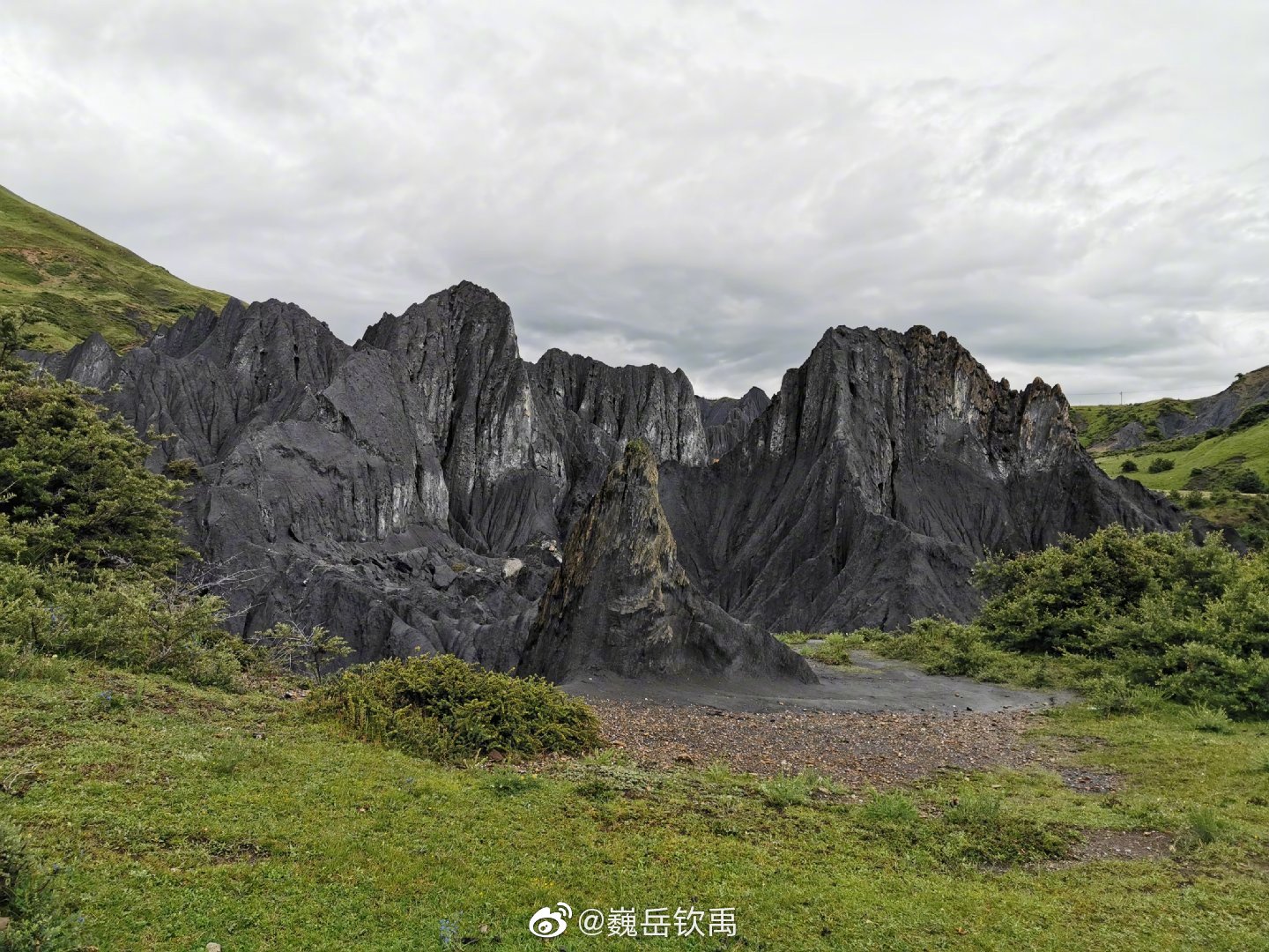 因地壳运动形成的糜棱石林是甘孜一道独特的景观