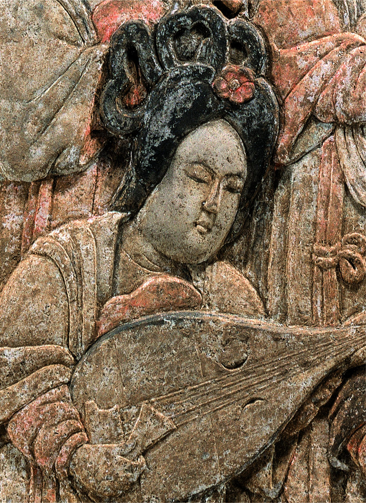 彩绘散乐浮雕 墓葬墙面装饰品