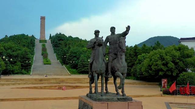 来到句容茅山风景区,参观新四军纪念馆