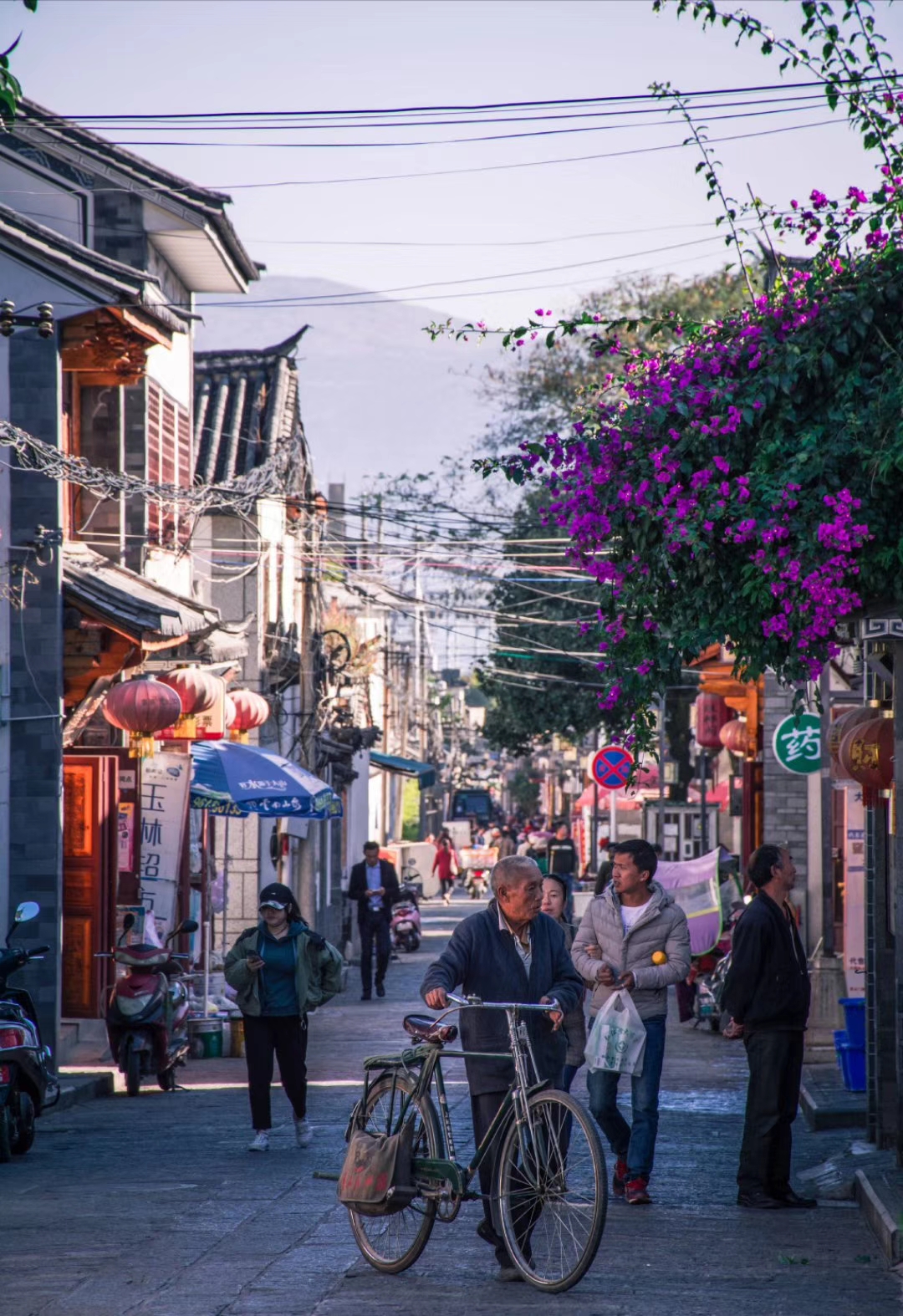 丽江市客栈协会赵成会长向中央电视台财经频道的孟夏冰老师汇报工作