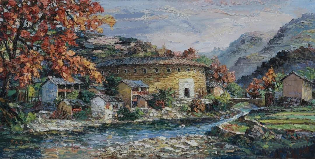 乡土情怀叶若海油画展德胜美术馆