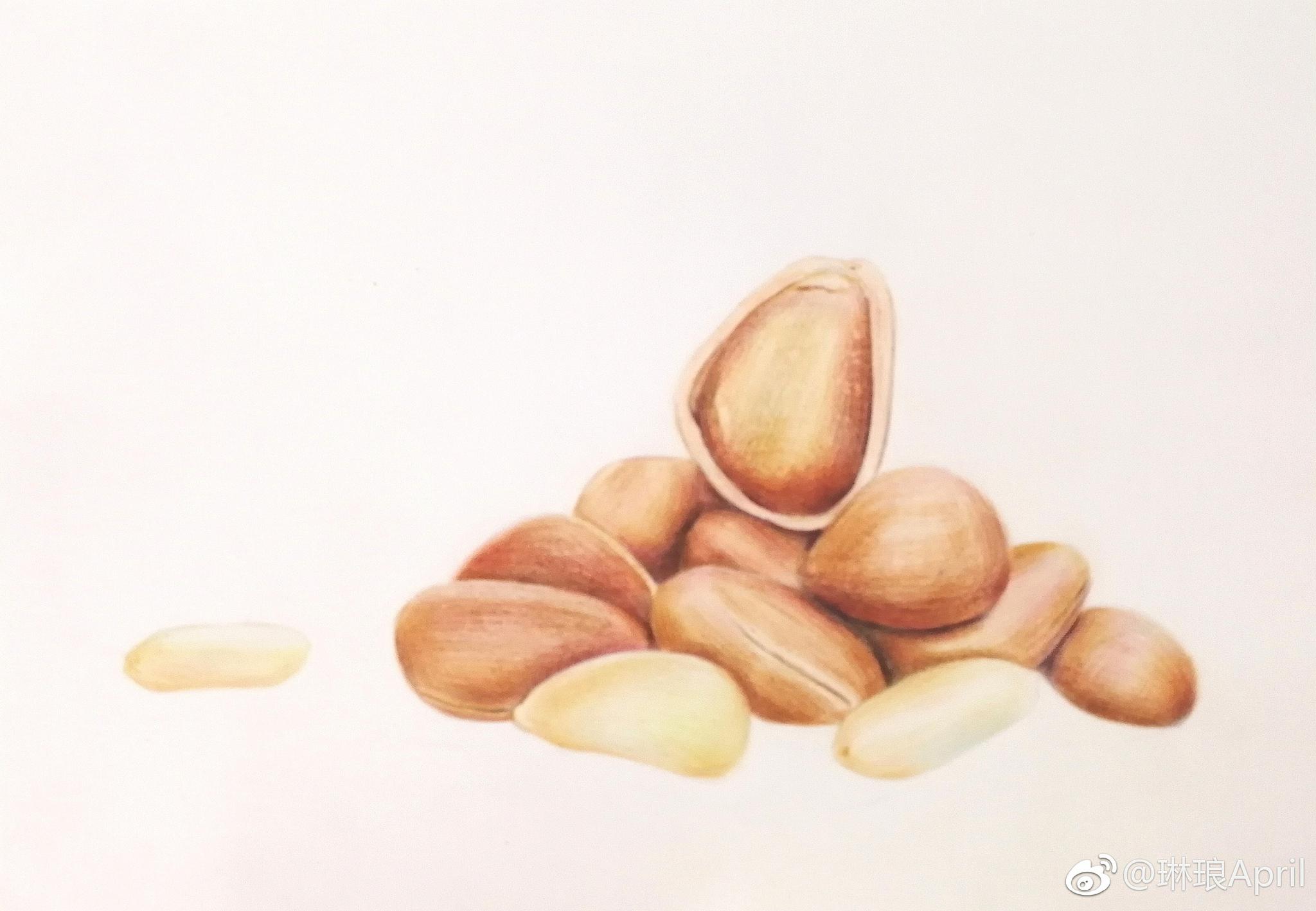 松子儿彩铅就是磨时间磨笔头