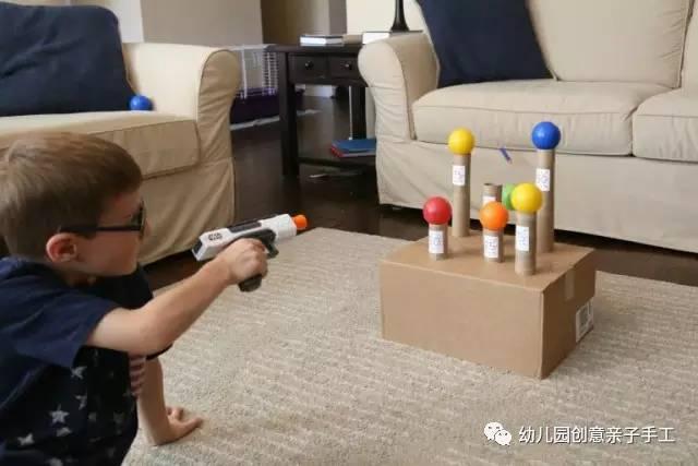 幼儿园亲子手工之玩教具,15种趣味射击游戏玩法,中大班适用!