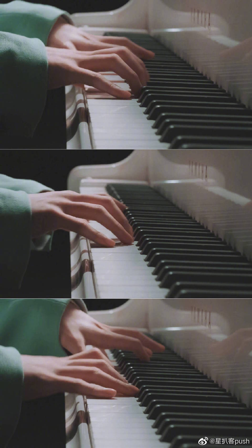 他刚刚自己微博发布了一张弹钢琴的照片|张艺兴|钢琴|钢琴曲_新浪新闻