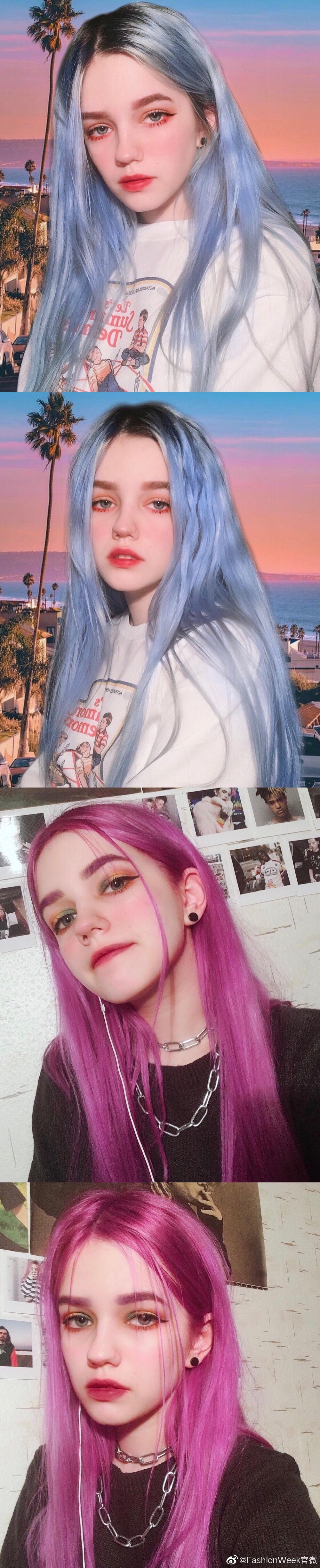 俄罗斯女孩ghostbaby的彩虹发色,真人芭比太美了~96