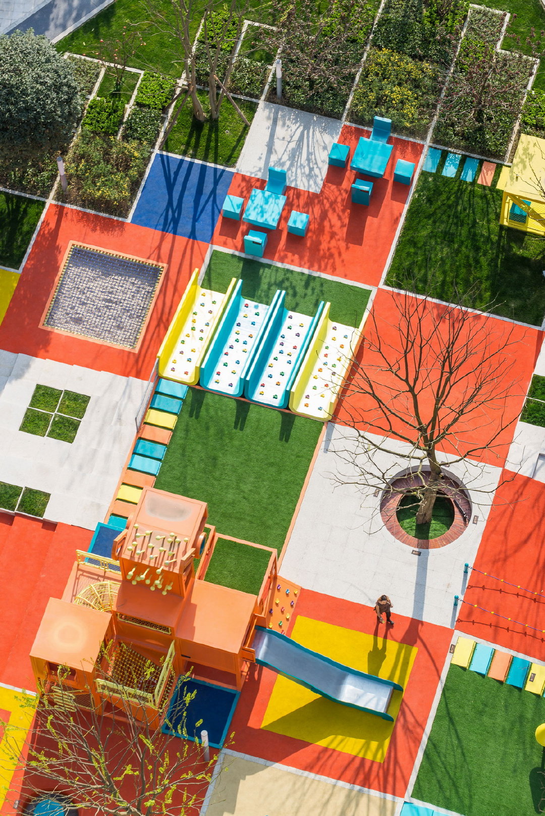 多彩像素乐园 / @100architects佰筑建筑多功能的社区公共空间.