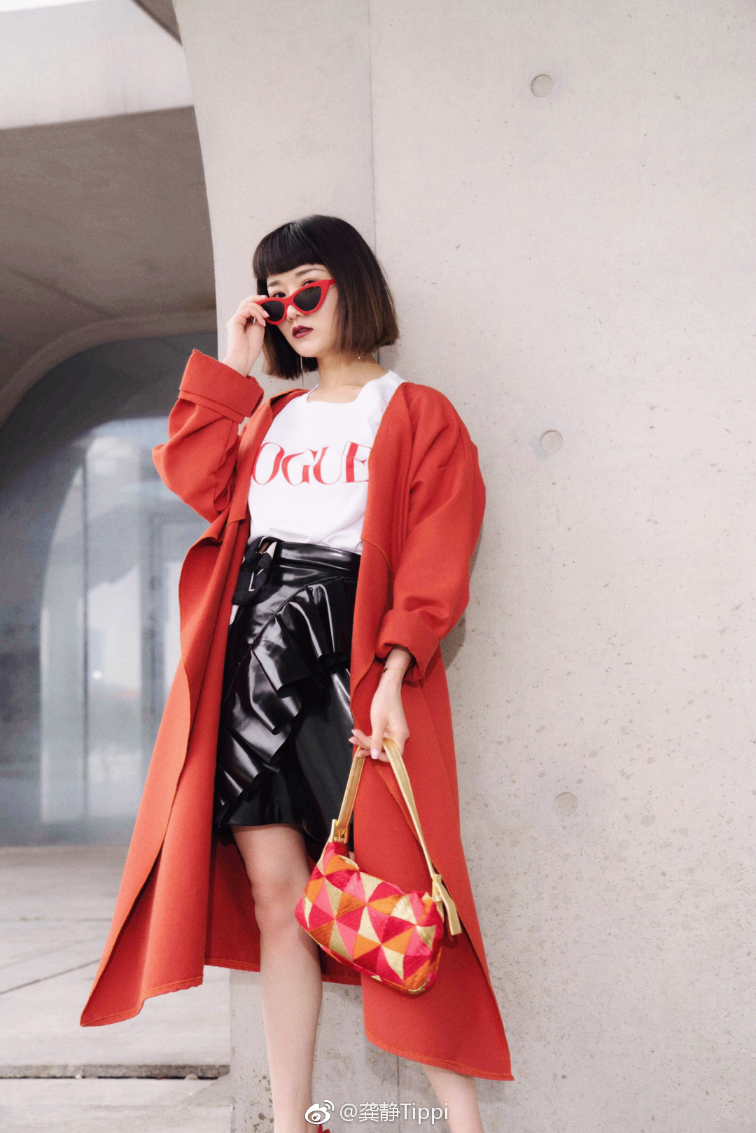 今日是红色调t恤的穿法真的有无数种