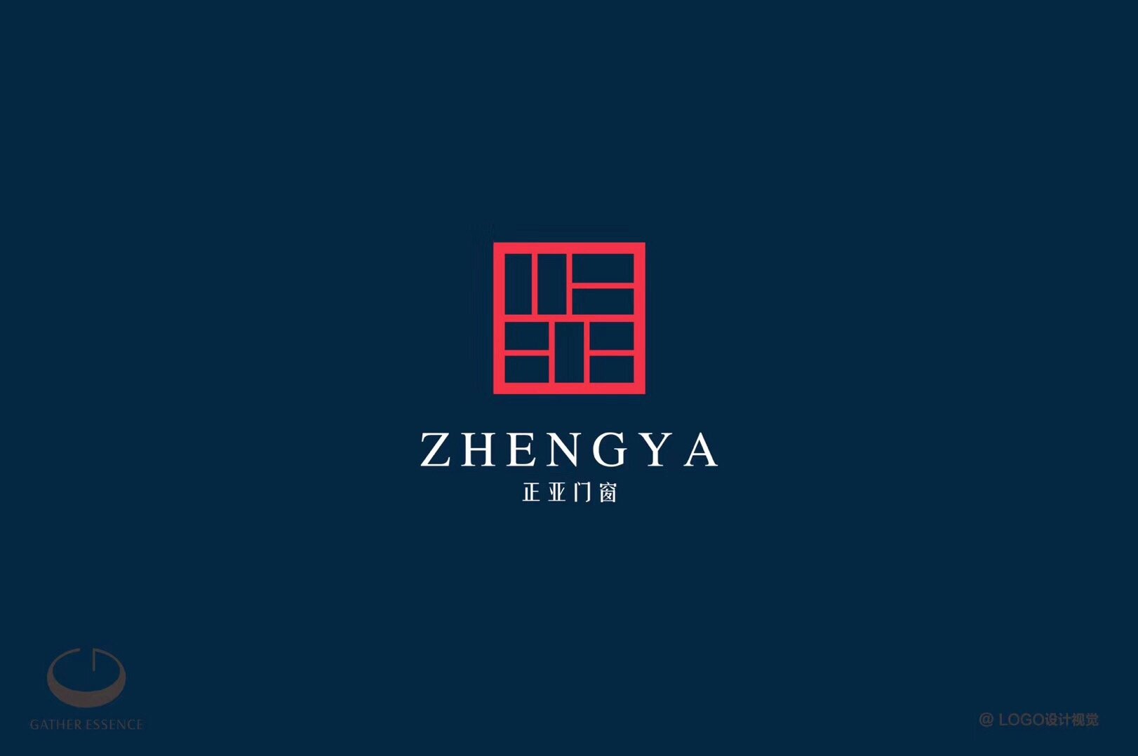 正亚门窗品牌logo设计和vi设计