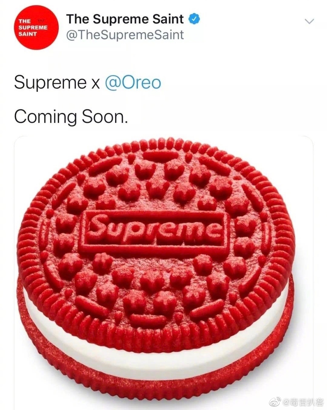 supreme和奥利奥出的联名款饼干被炒到一套10几万元了