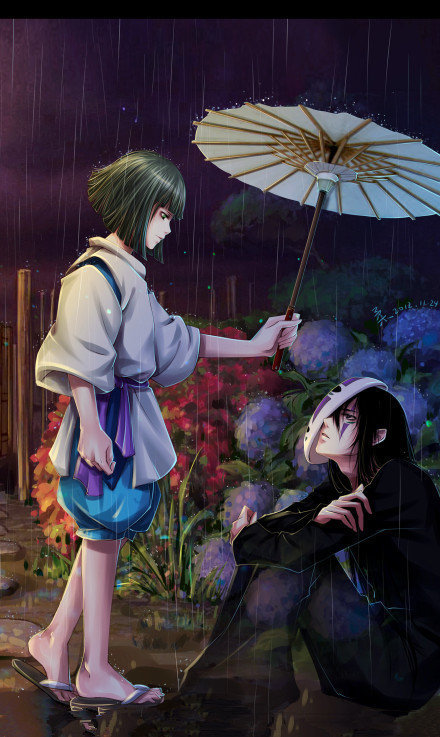 在电影千与千寻里,无脸男有着一颗柔软的心,他没有人喜欢