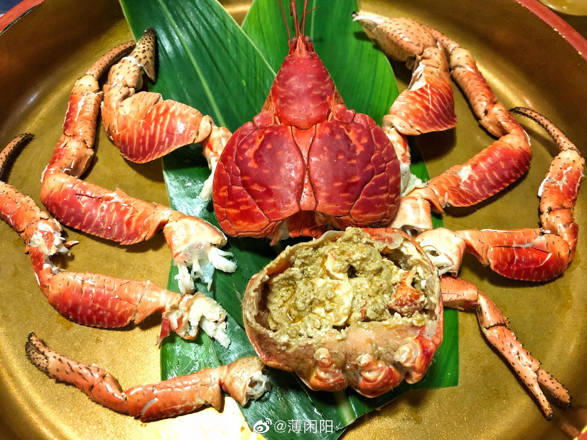 终于吃到了传说中的"椰子蟹"了!之前去塞班岛的时候就没吃到