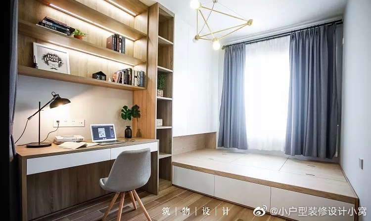 榻榻米小书房设计 实用的多功能房间