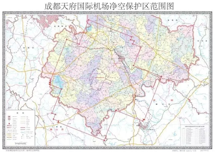 主要还是在高新东区再来看看天府国际机场净空区域图成都空域画的太