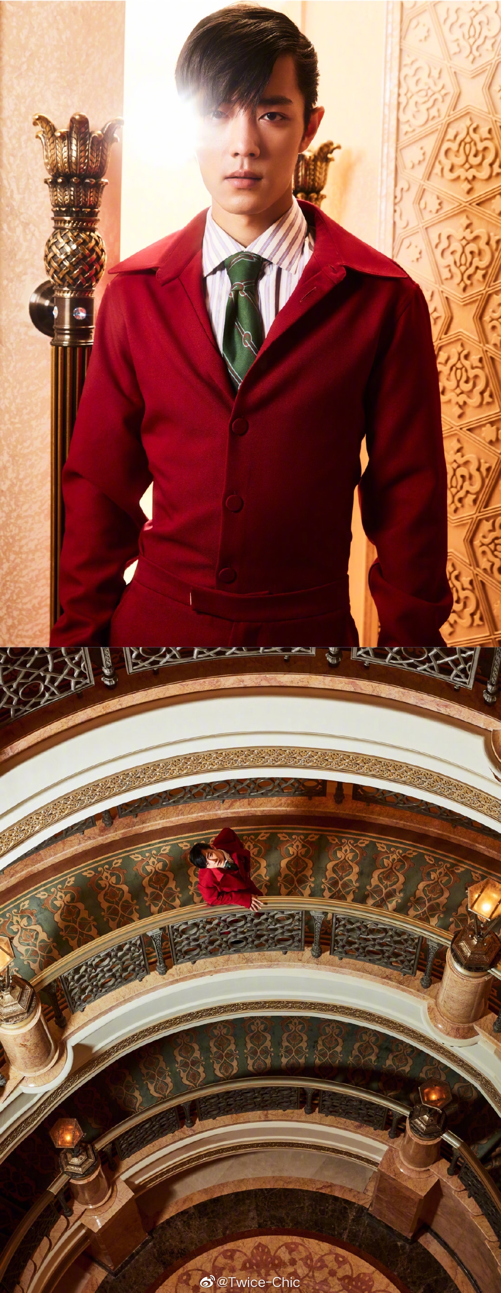 肖战x 时尚芭莎 10月下别册内页大片 | 偏分梳发与微挑眼妆