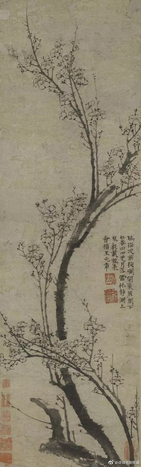 元代画家王冕画梅欣赏