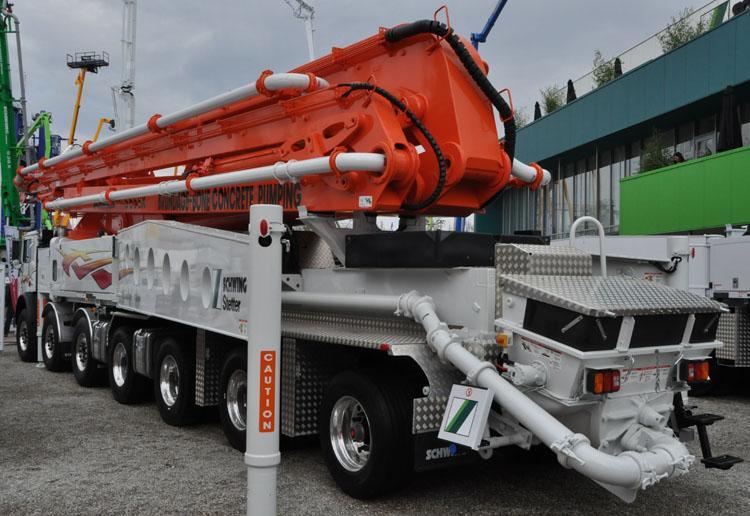 7桥65米,施维英最长臂架泵车,一小时泵送混凝土162m