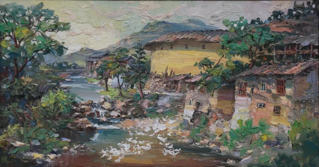 乡土情怀叶若海油画展德胜美术馆