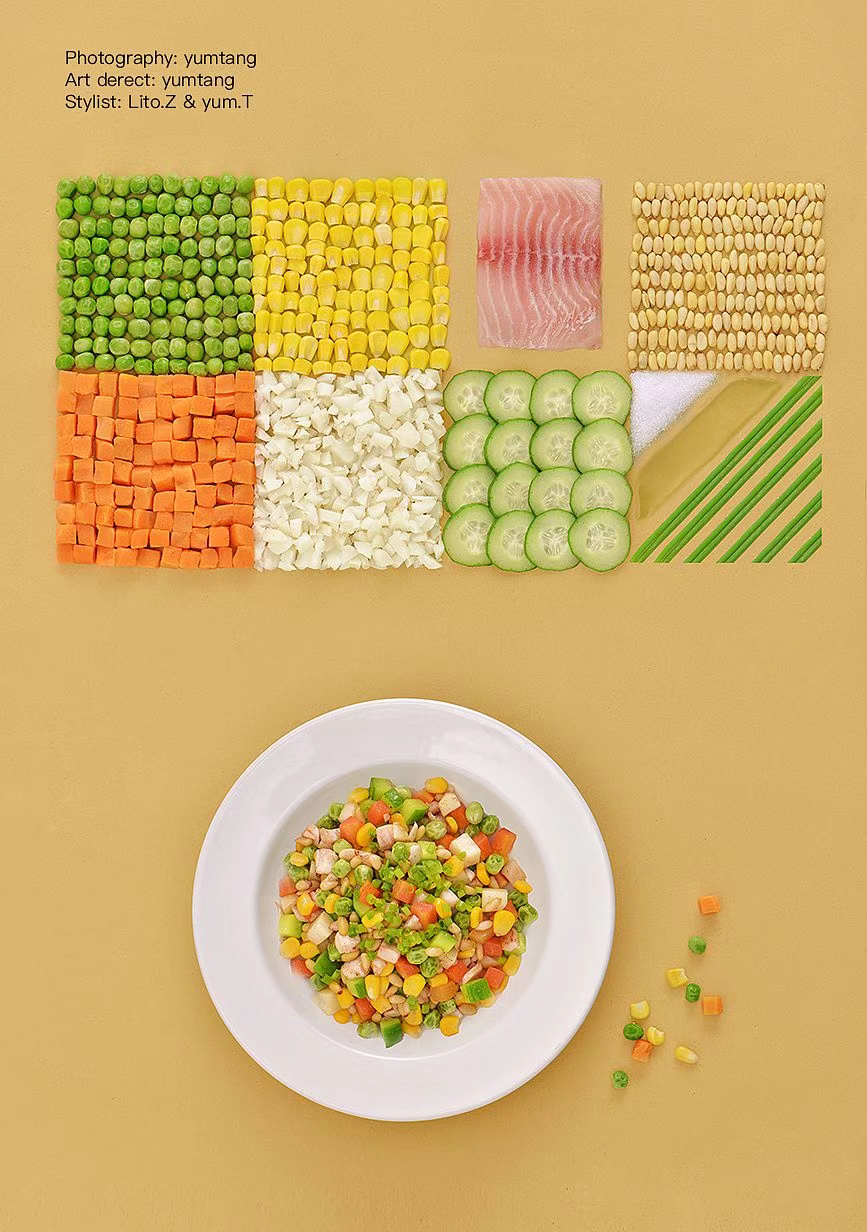奇食录 治愈强迫症 这个食物摄影海报设计超爽der