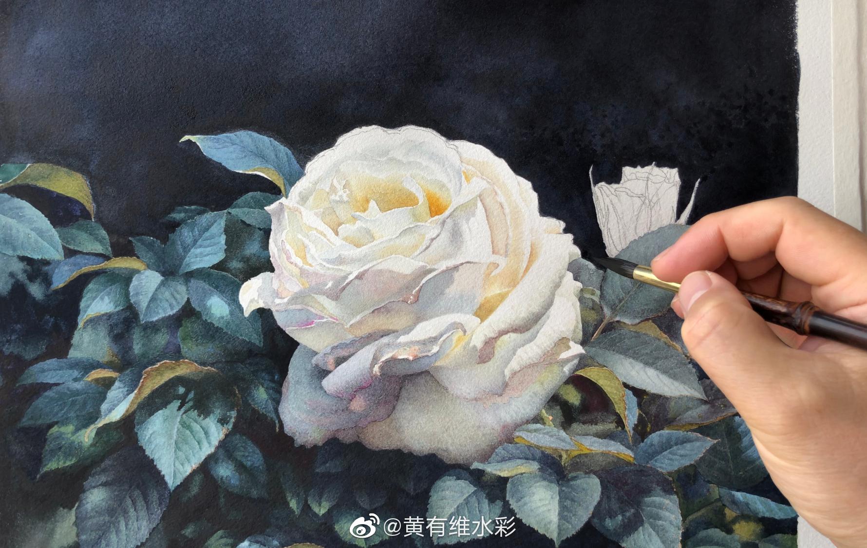 玫瑰之约与名家同行2019黄有维水彩艺术展暨训练营画展参展