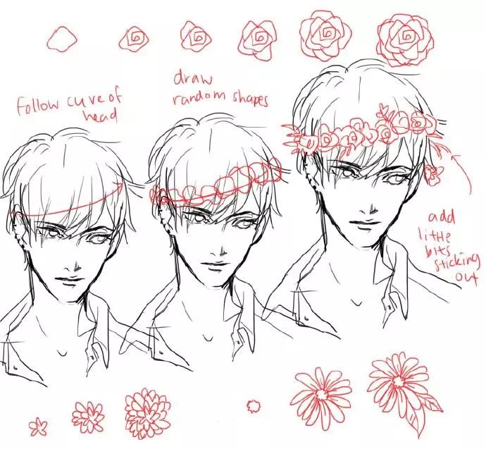 动漫里人物配饰的画法帽子头饰还有你们要的鞋子