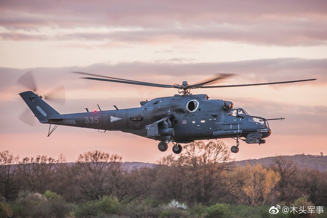 2019年4月,匈牙利空军米-24p训练