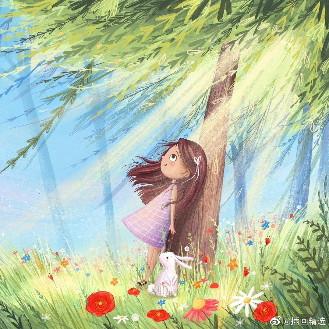 画师lucyfleming笔下的儿童插画她的线条偏向儿童的风格她的插画赢
