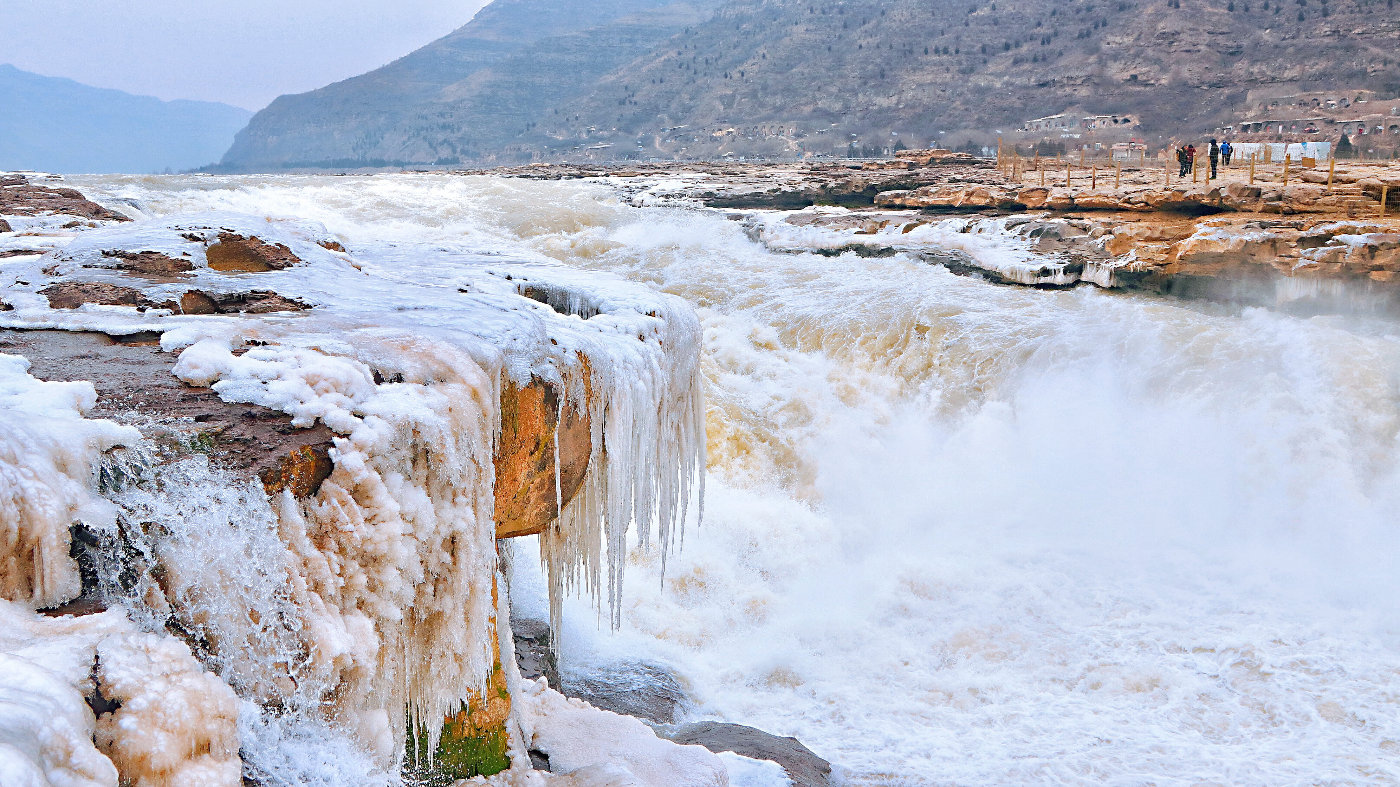 陕西壶口瀑布冬日美景你见过吗美图来袭稳住