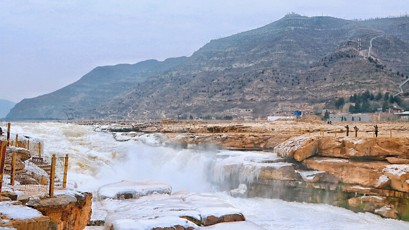 陕西壶口瀑布冬日美景你见过吗美图来袭稳住