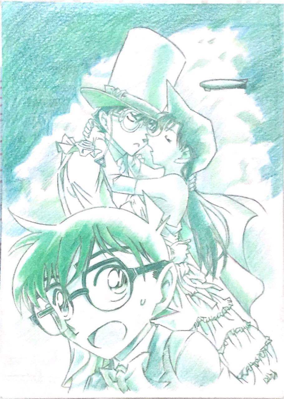 柯迷们,画完了,第六幅名侦探柯南剧场版海报,致敬青山刚昌老师!