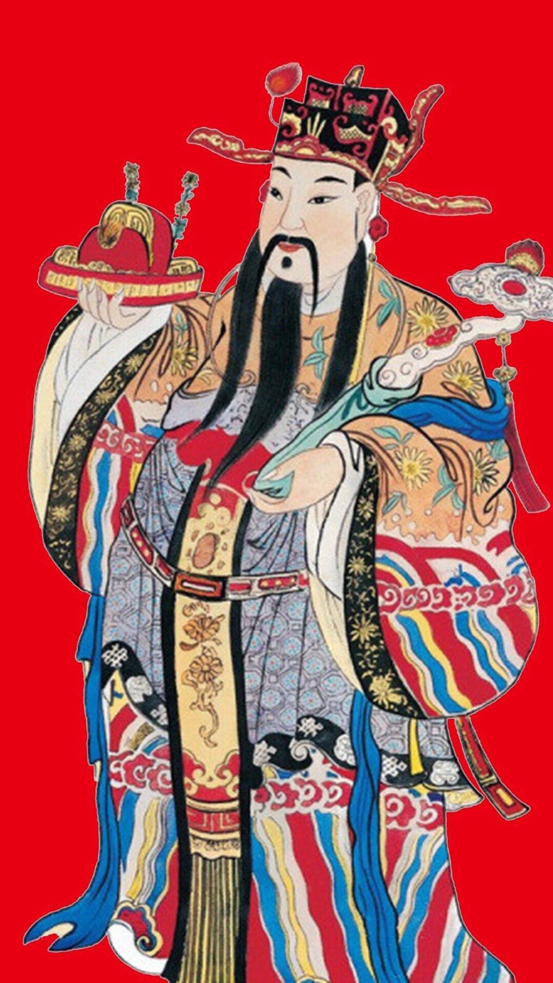 网上收集的一组财神手机壁纸点赞评论转发2019猪事顺利财貌双全