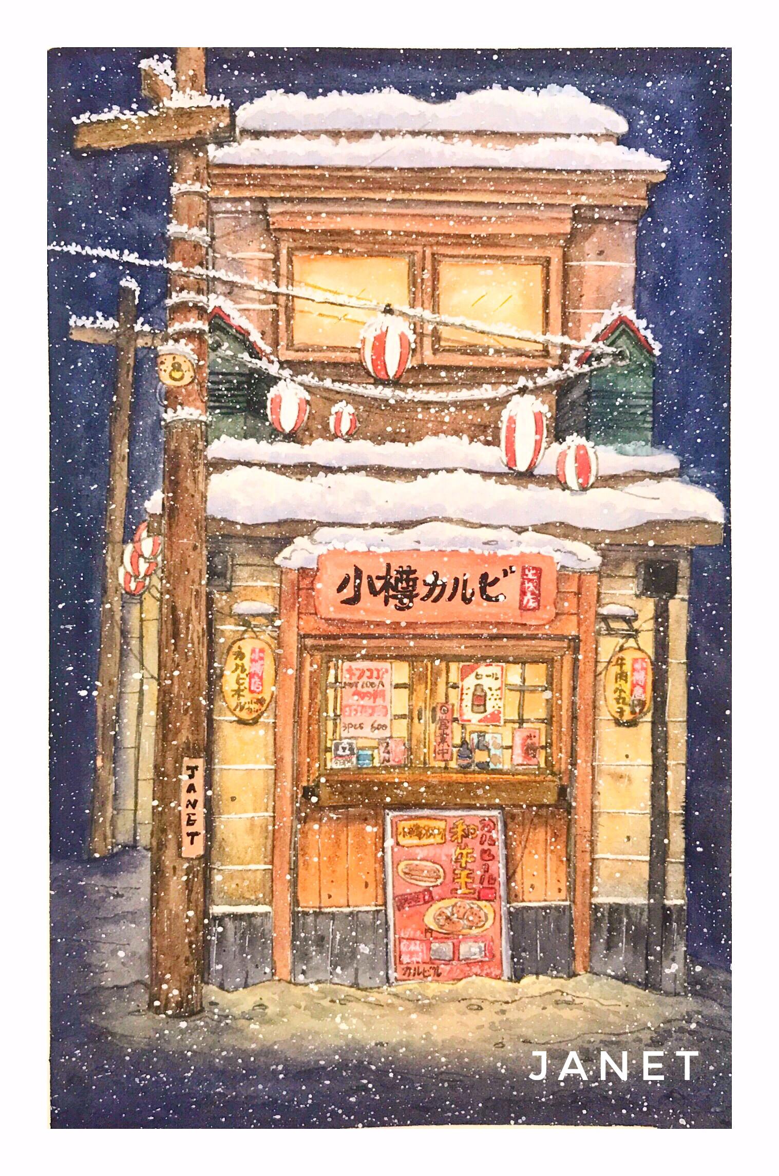 日式清新淡彩 | 插画师@夏夜里的猫_ 投稿作品