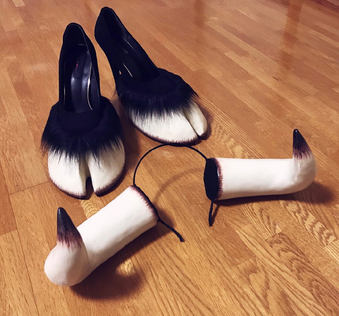 用纸黏土把高跟鞋改造成了恶魔蹄子这才是真正的小恶魔啊