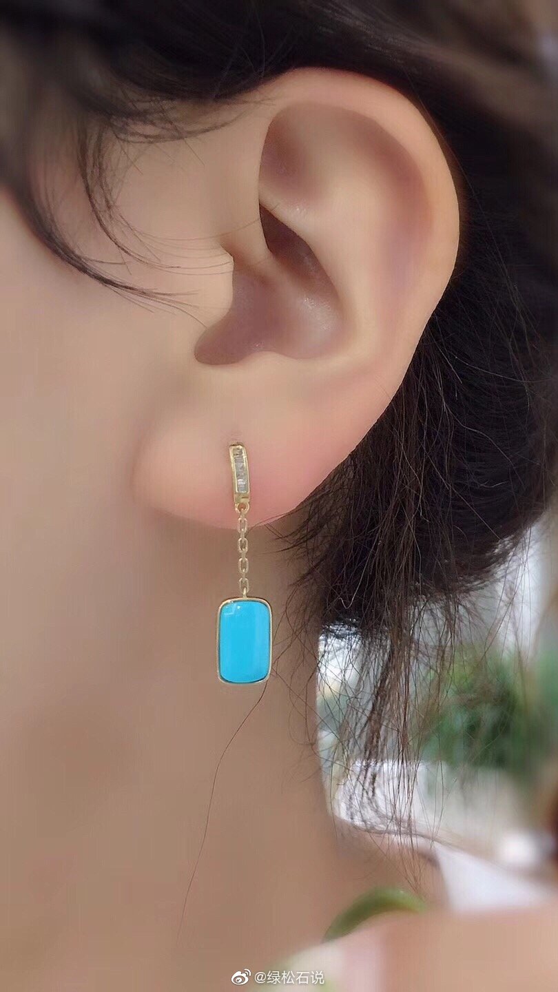 绿松石耳坠摇曳灵动常伴耳畔