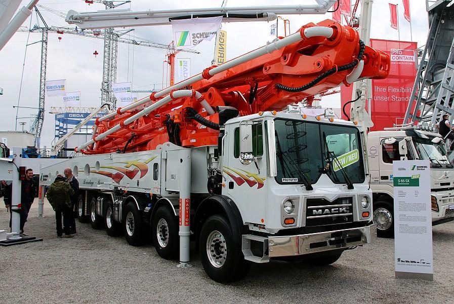 7桥65米,施维英最长臂架泵车,一小时泵送混凝土162m