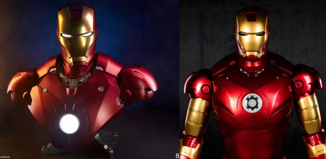 ss这款1/1钢铁侠mk3胸像,竟然有金属拉丝效果?