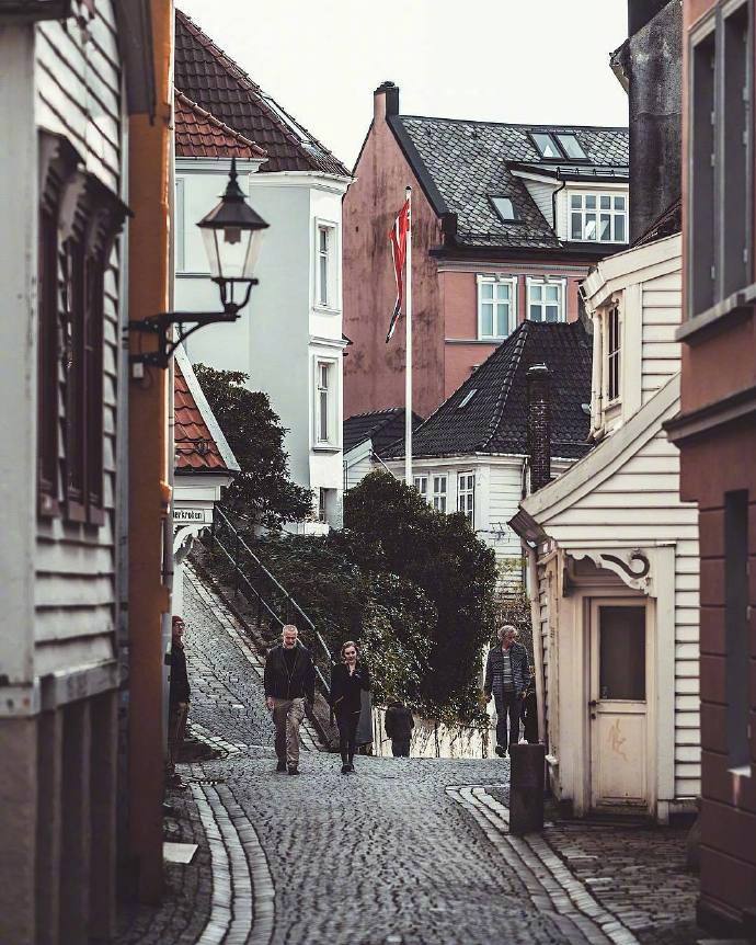 bergen,安静复古的挪威小镇