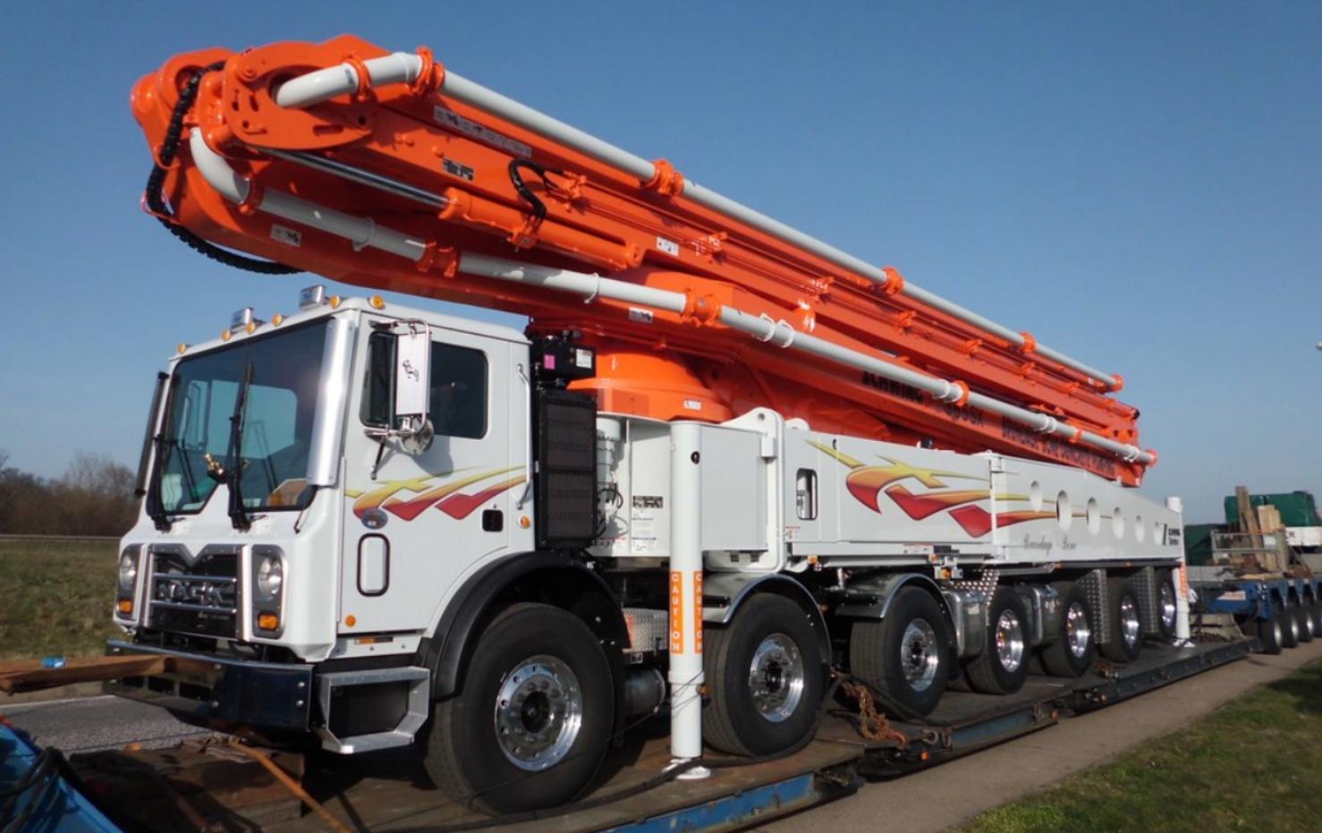 7桥65米,施维英最长臂架泵车,一小时泵送混凝土162m