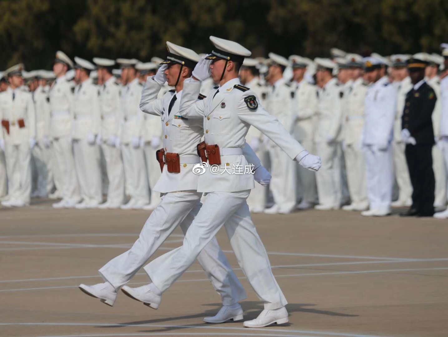 海军节威武!(大连日报 王华/摄)