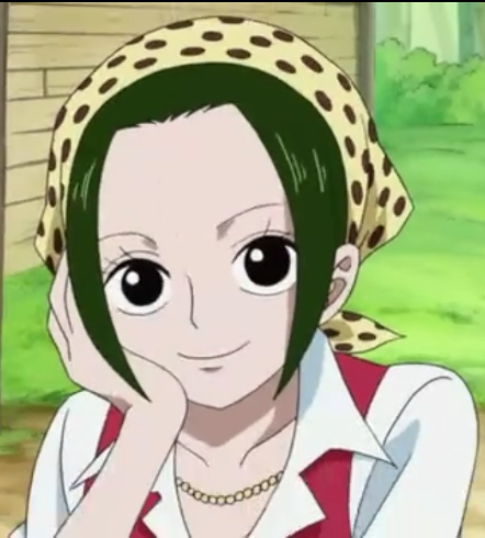 玛琪诺,深绿色短发,总是戴着头巾.