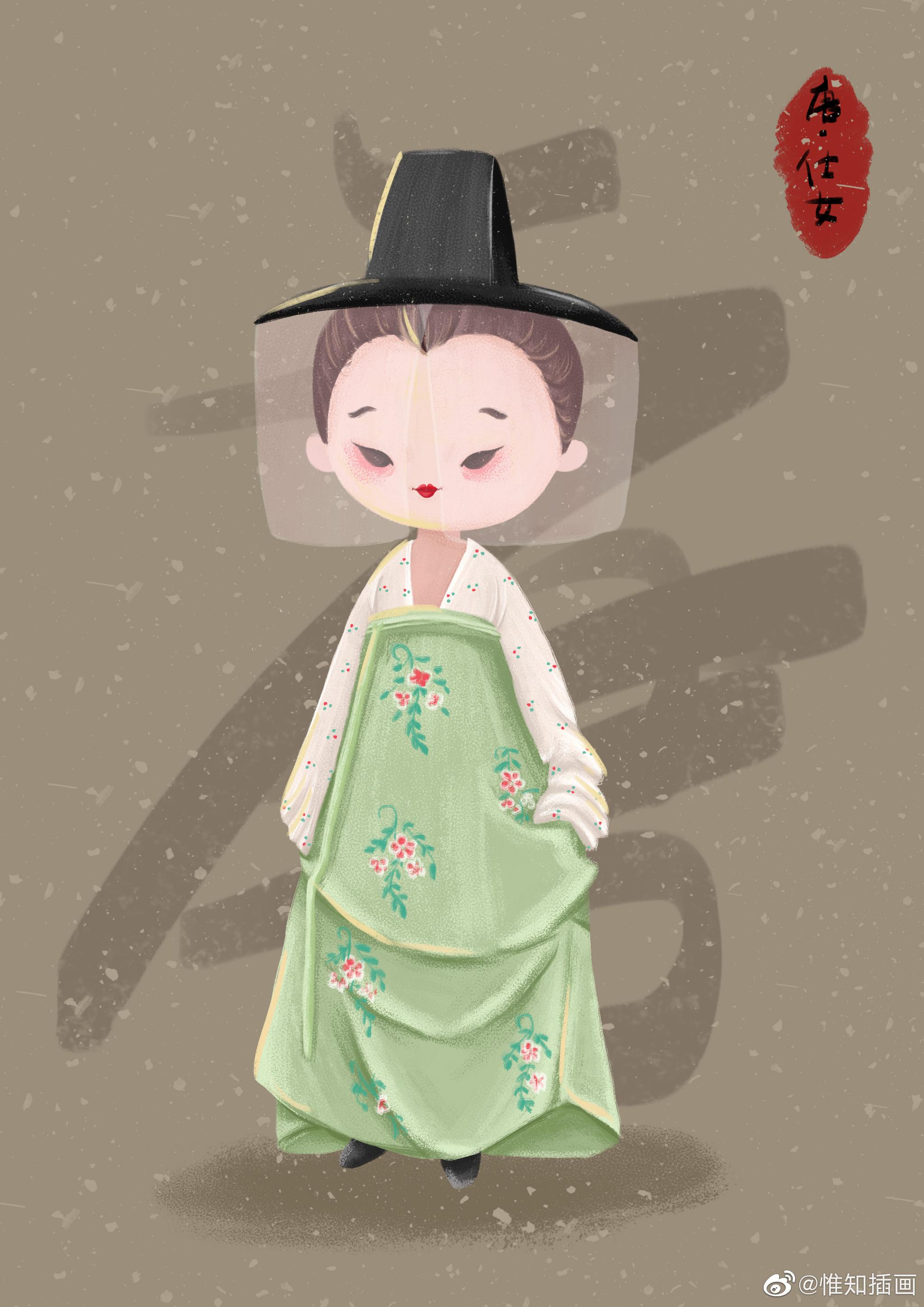 萌萌哒古装仕女图了解一下