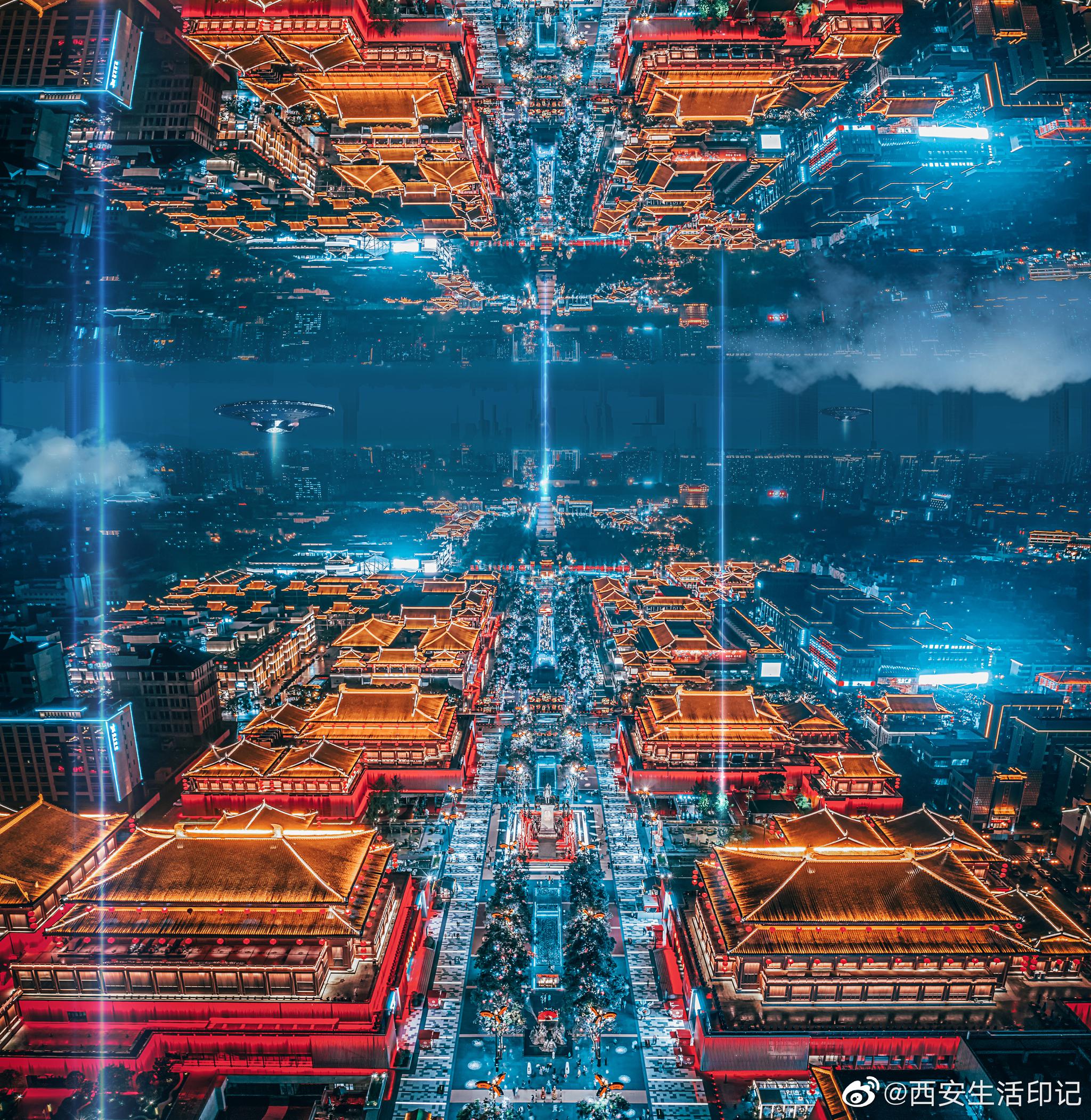 西安又要上热搜了ins网红摄影师拍了一组赛博西安大片