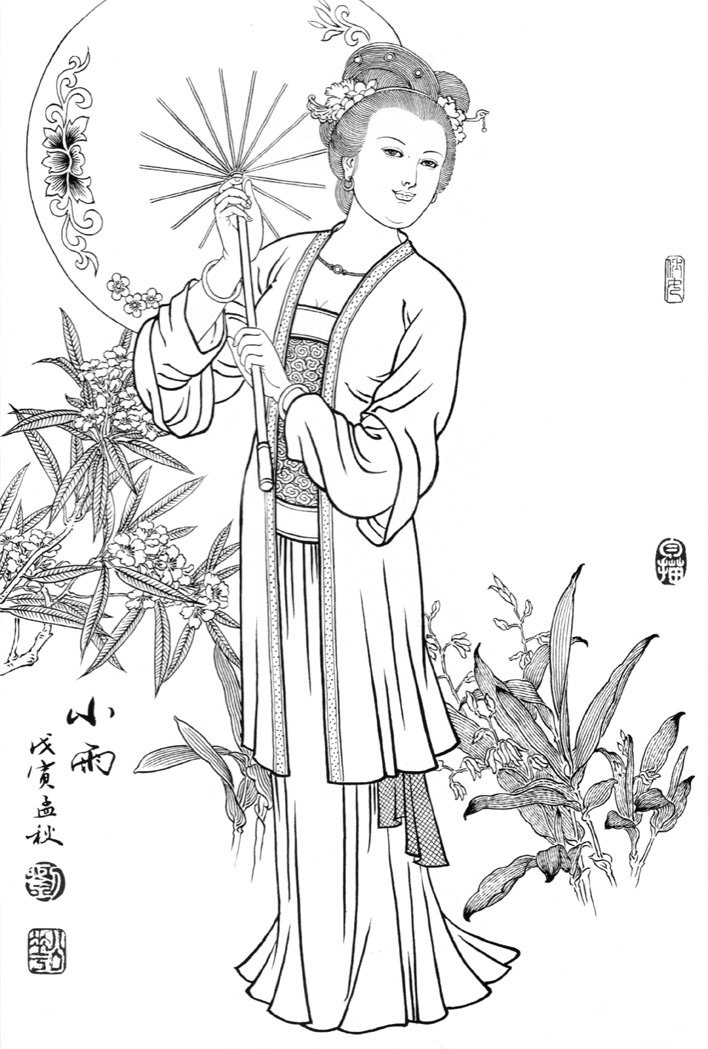 刘公华 白描仕女图 欣赏(二)