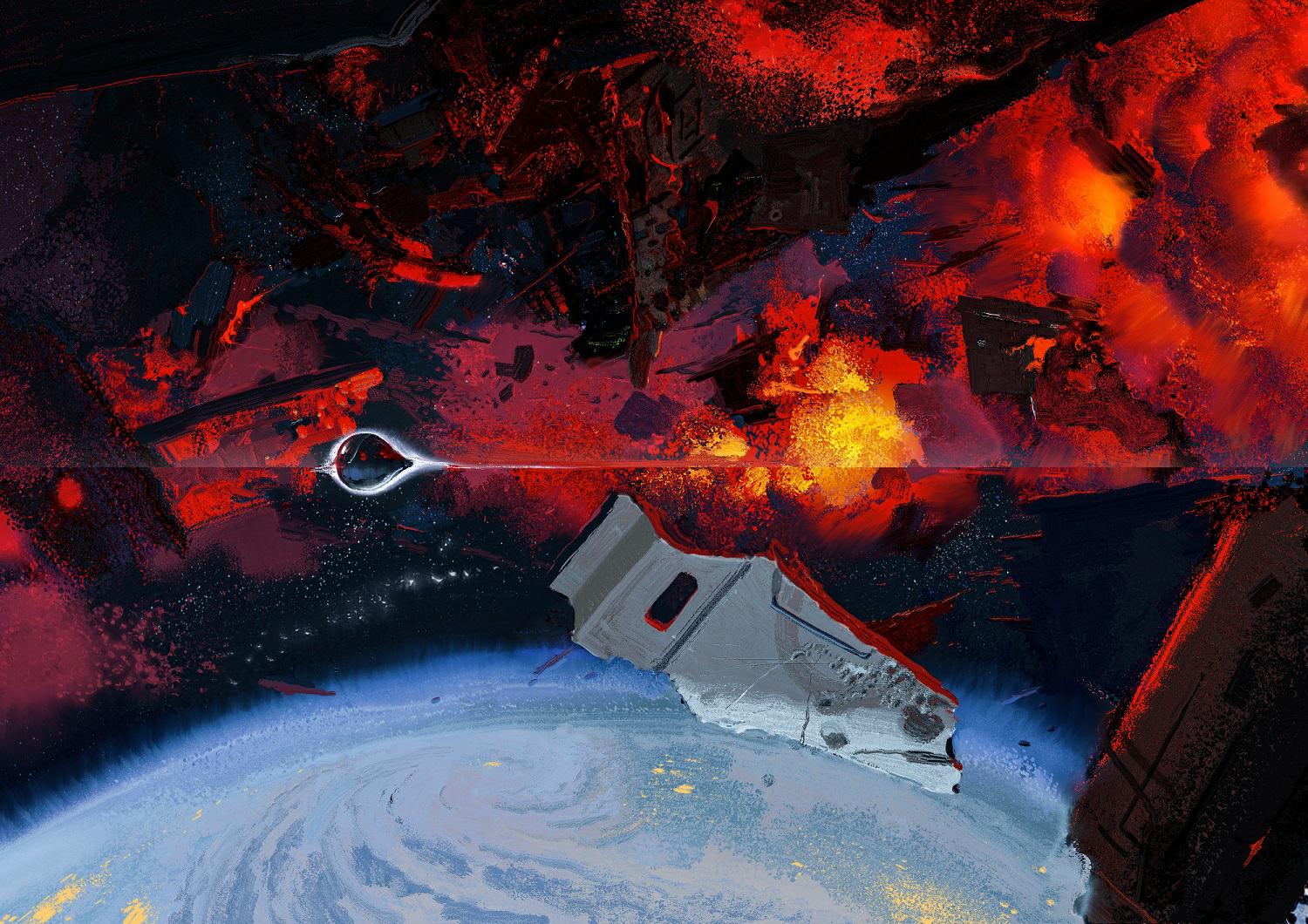 当当当|ω)刘慈欣亲自作序,《三体》首本官方艺术插画集来了