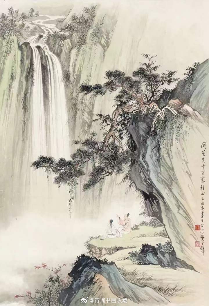黄君壁笔下的飞瀑流泉,畅快淋漓