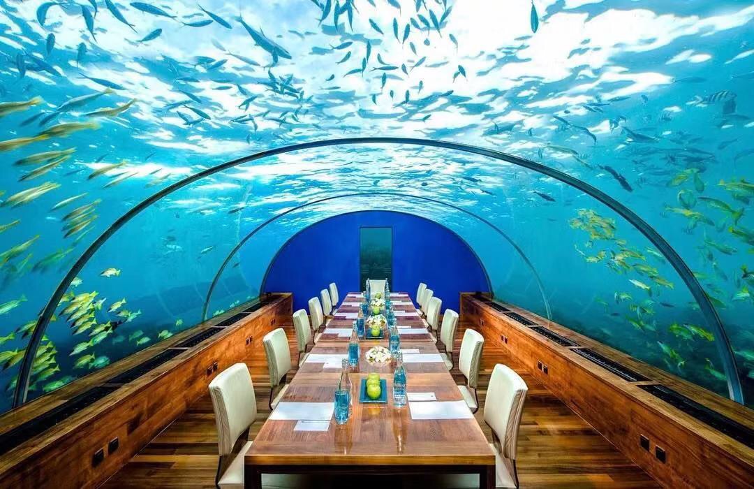 马尔代夫·ithaa海底餐厅世界上第一家海底餐厅