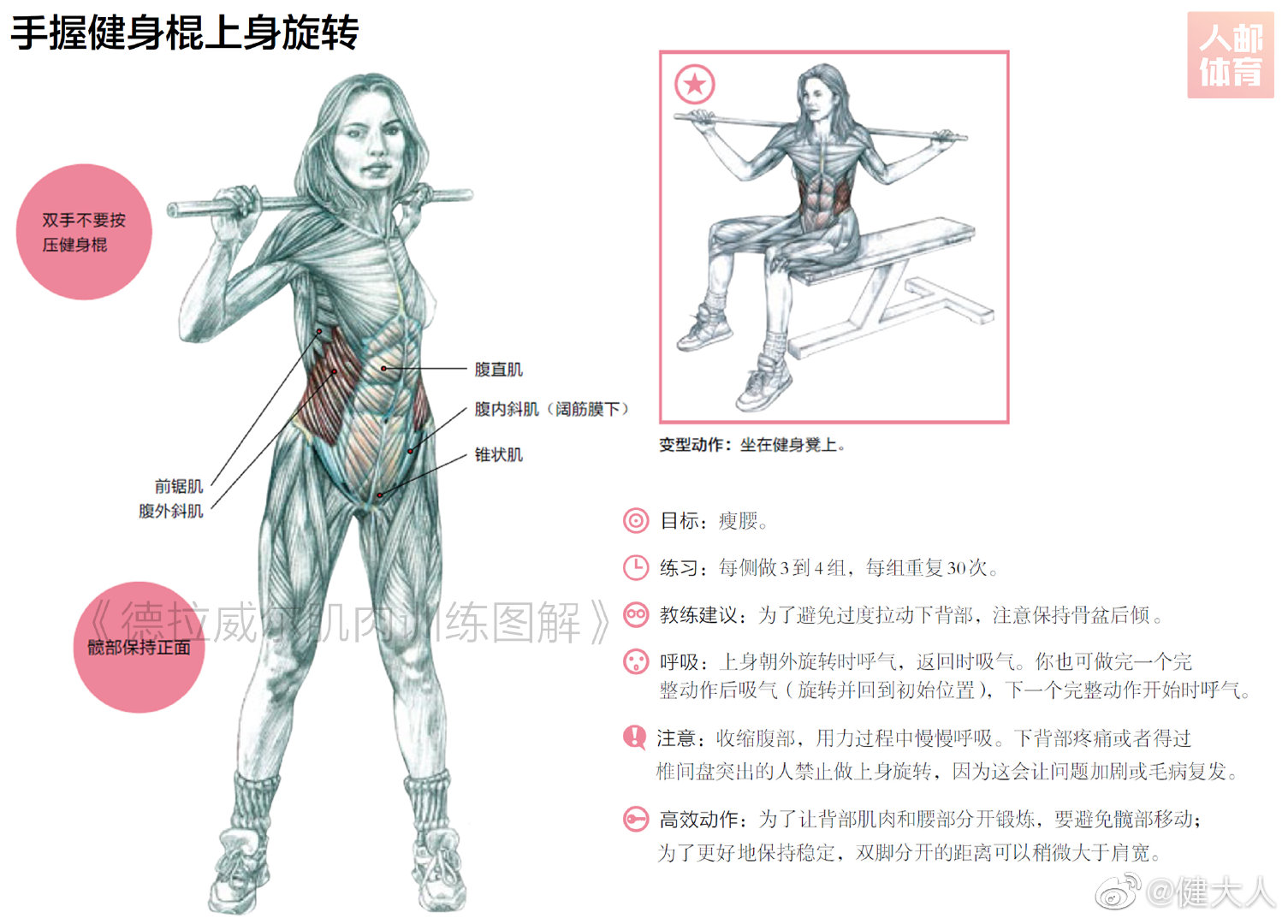 6个动作塑造腰部曲线，小蛮腰你也可以拥有