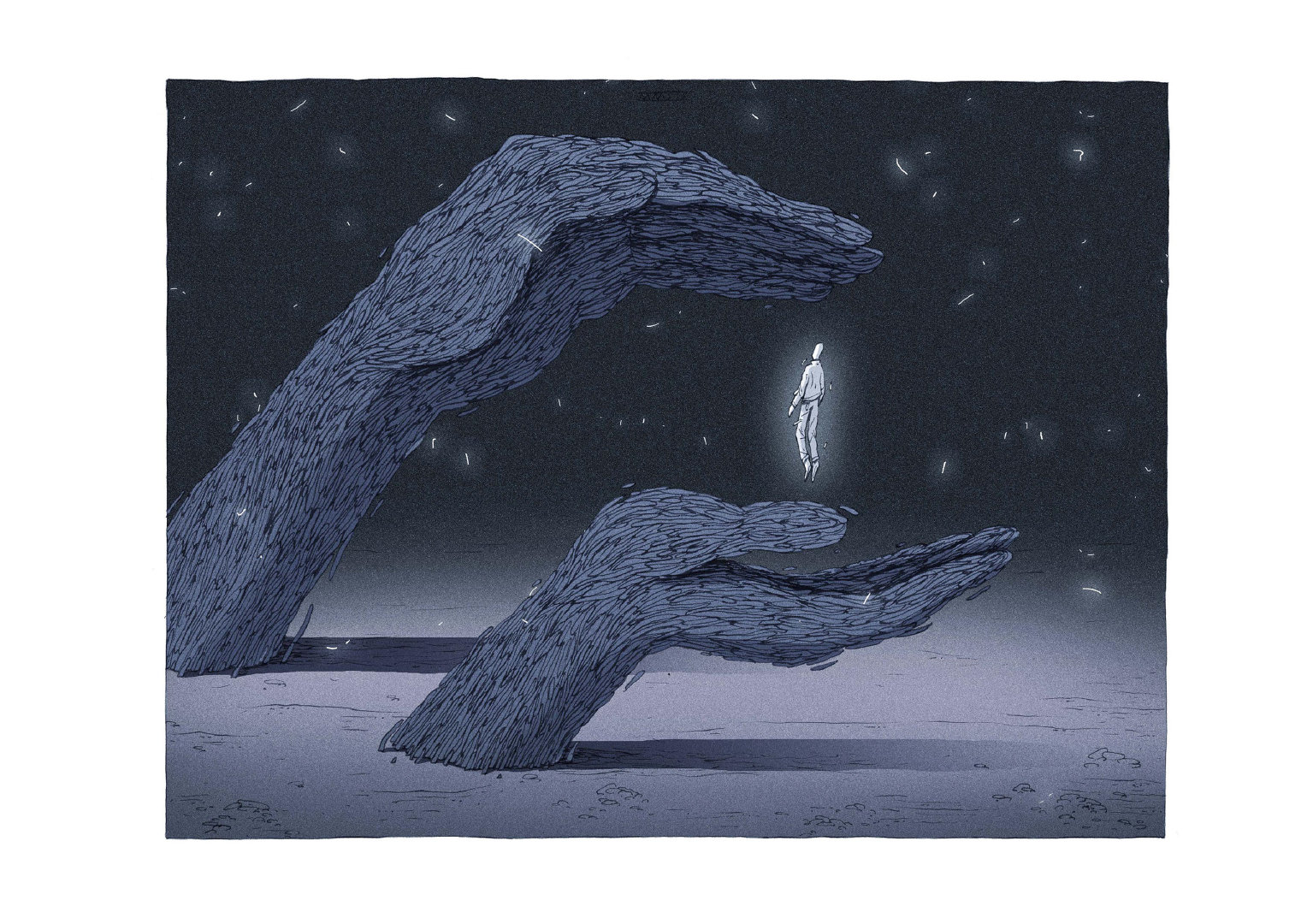 如果可以被保护,谁愿意在风雨中流浪.插画:ben bauchau